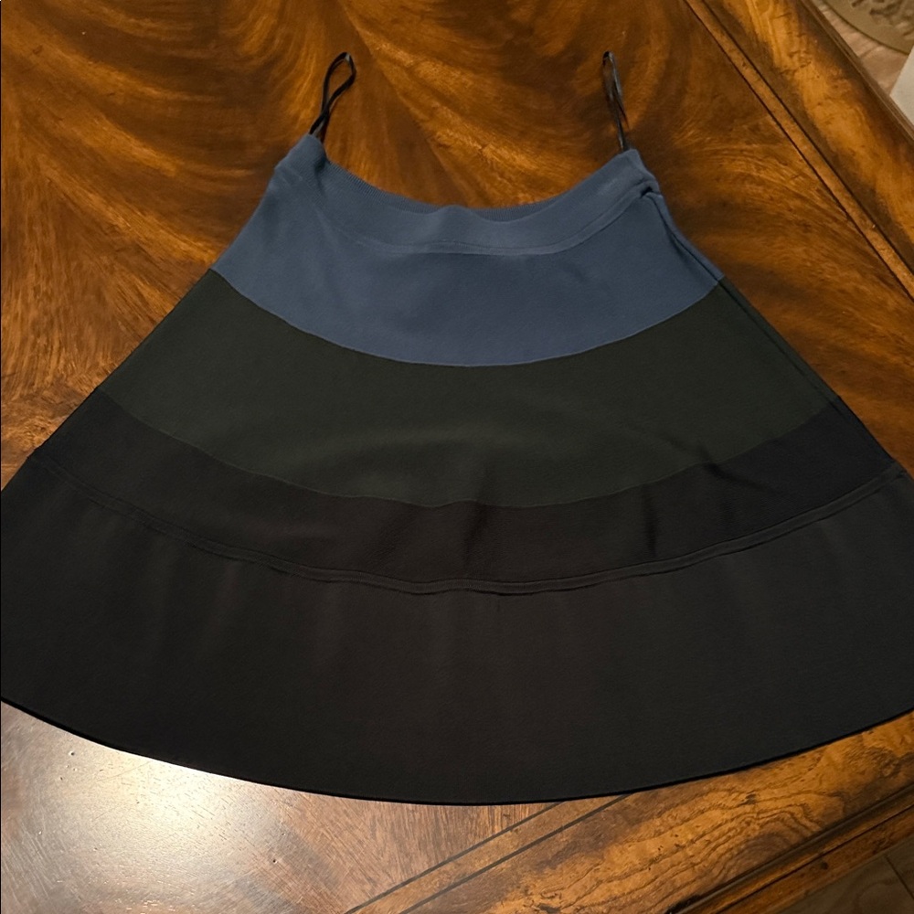 A.L.C. Navy and Black A-Line Skirt